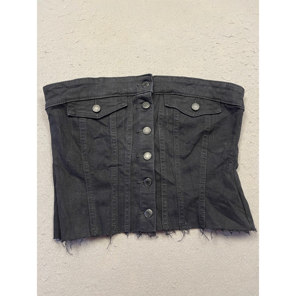 C&A Tube Top Denim Black Medium Womens